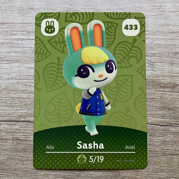 Genuine Animal Crossing Amiibo card Sasha - Picture 1 of 5